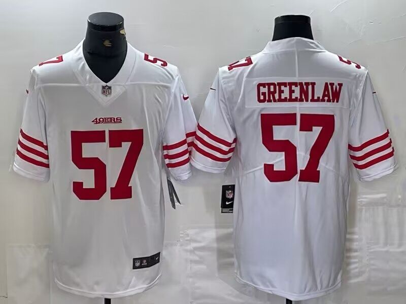 Men San Francisco 49ers 57 Greenlaw white 2024 Nike Limited NFL Jersey